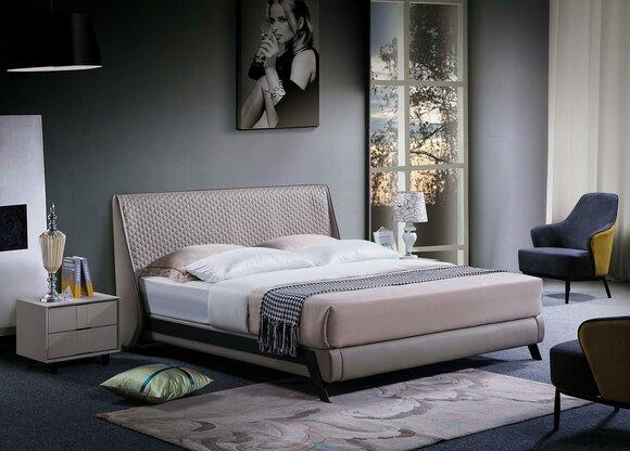 Luxury bedroom bed upholstery design 180x200 double hotel beds textile new