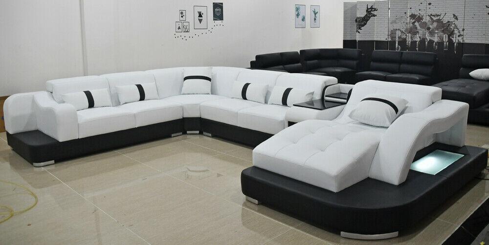 Leather sofa modern leather living area design corner sofa couch textile upholstery