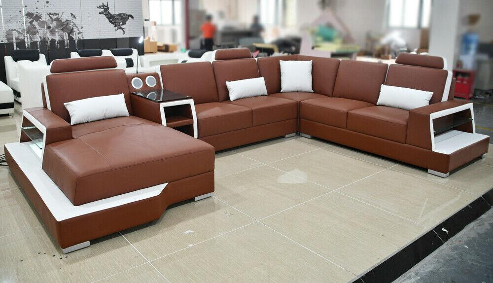 corner sofa led illuminated couch sofa corner leather sofa couches living area set