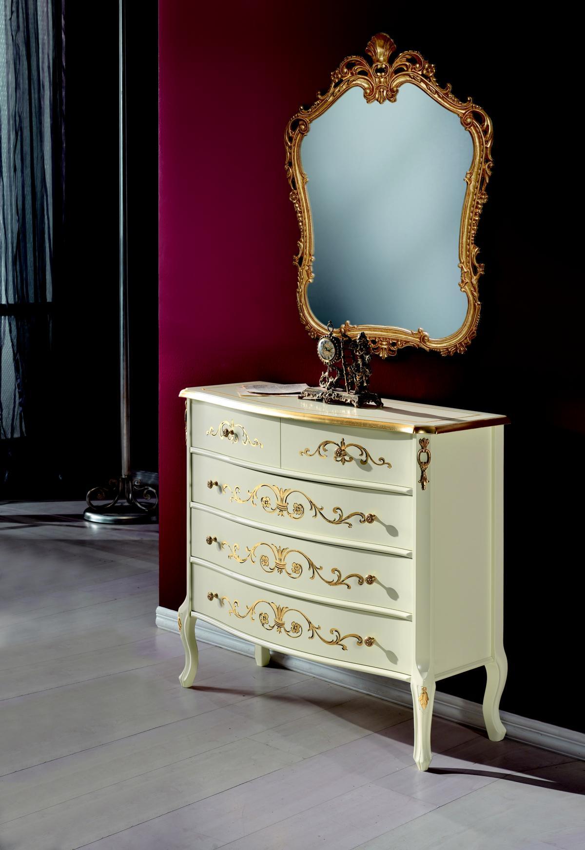 Furniture wood style baroque chest of drawers designer luxury Italian furniture real wood new