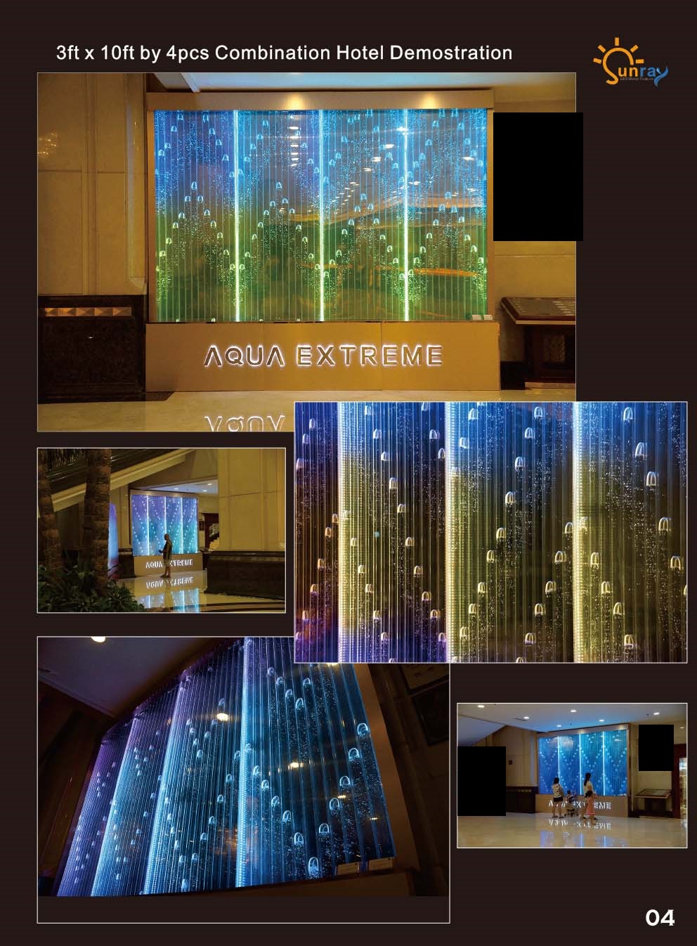 Wall panel water bubbles LED water wall designer water wall Waterwall 360x300cm
