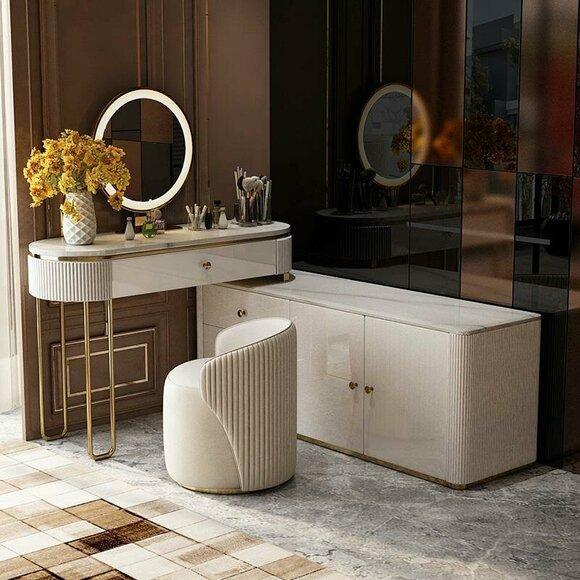 Table Modern Console Mirror Dresser Dressing Table Bedroom Stool Consoles