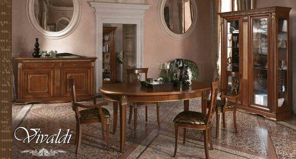 Dining Table Group Dining Room Wood Baroque Rococo Italy Furniture