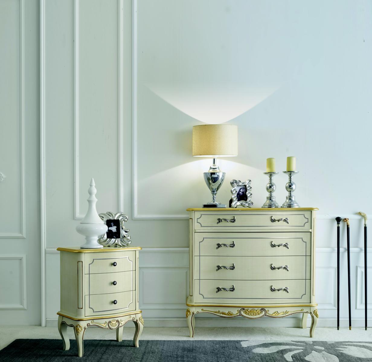 Design Furniture Style Classic Luxury XXL Dresser White Wood Luxury Italian Furniture New