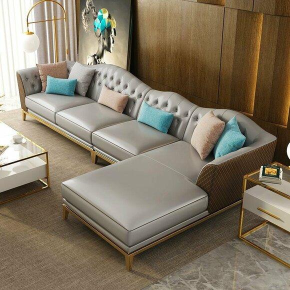 Design couch upholstery living area corner sofa upholstery seat set sofa L shape