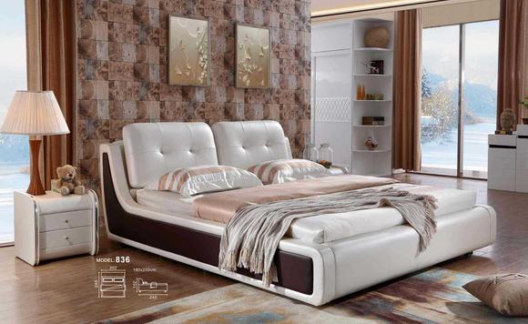 Double bed bed marriage bed design luxury upholstered bed furnishings textile