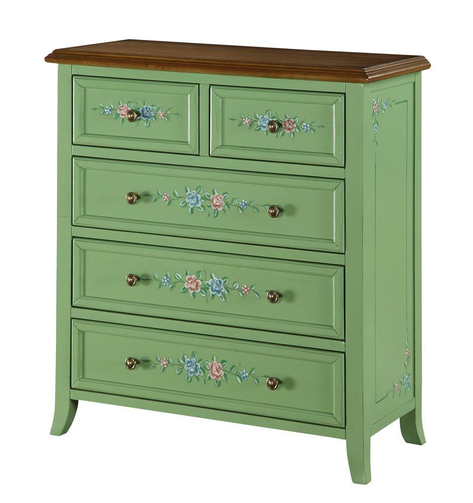 Green Dresser Sideboard Cabinet Real Wood Furniture Chests of Drawers Cabinets New