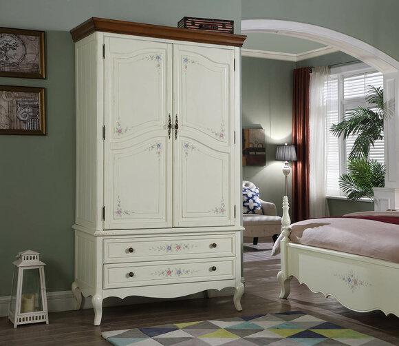 Country Style Wardrobe Design Furniture Cabinets Bedroom White Closet New