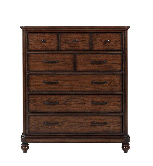 Country Style Furniture High Chest of Drawers Cabinet Designer Cupboards Brown Sideboard New