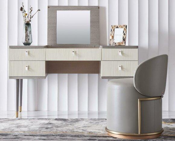 Dressing Table + Stool Classic Console Mirror Dressing Table Bedroom Stool Set