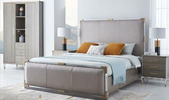 Design upholstered bed bed double marriage Modern 180x200cm luxury bed frame