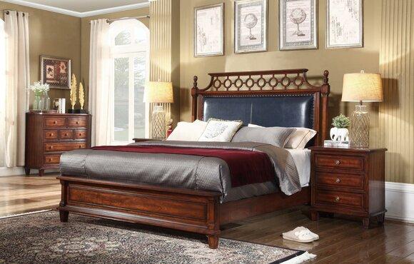 Bed 2x Bedside Table 3 Piece Bedroom Set Design Luxury Beds Classic Upholstery