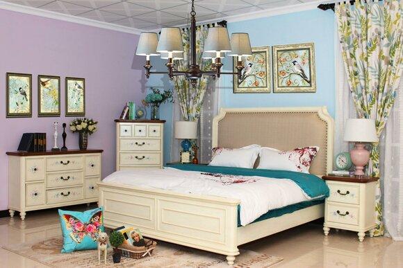 Design Bedroom 5 Piece Complete Set Bed Bedside Table Chest of Drawers New