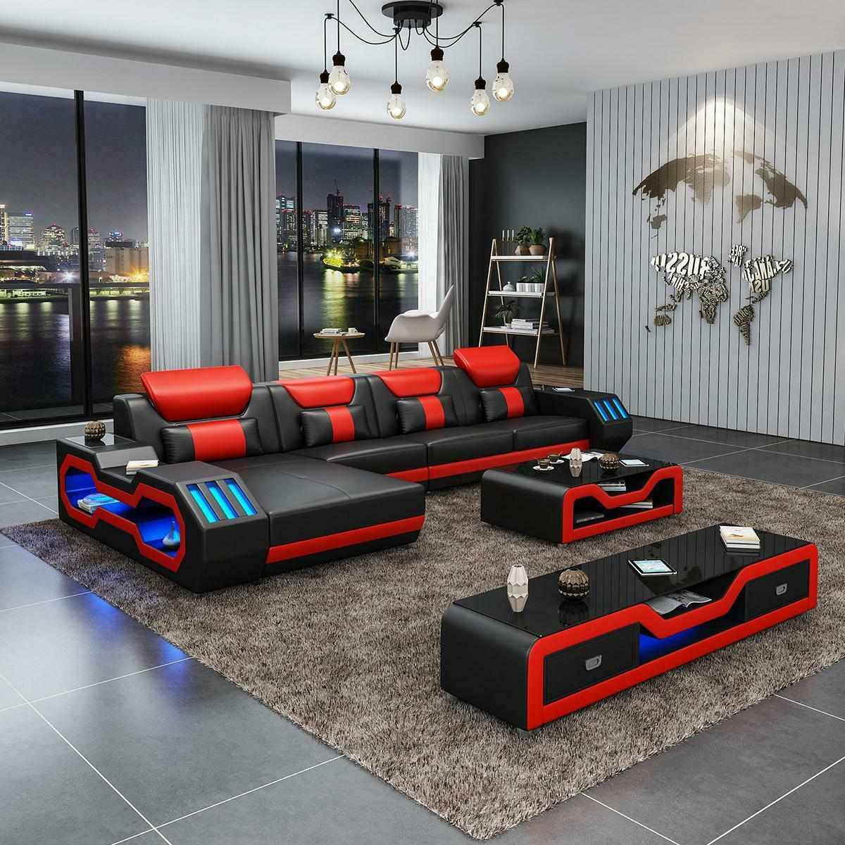 Designer living area upholstery L-shaped corner sofa corner set sofa couch corner led