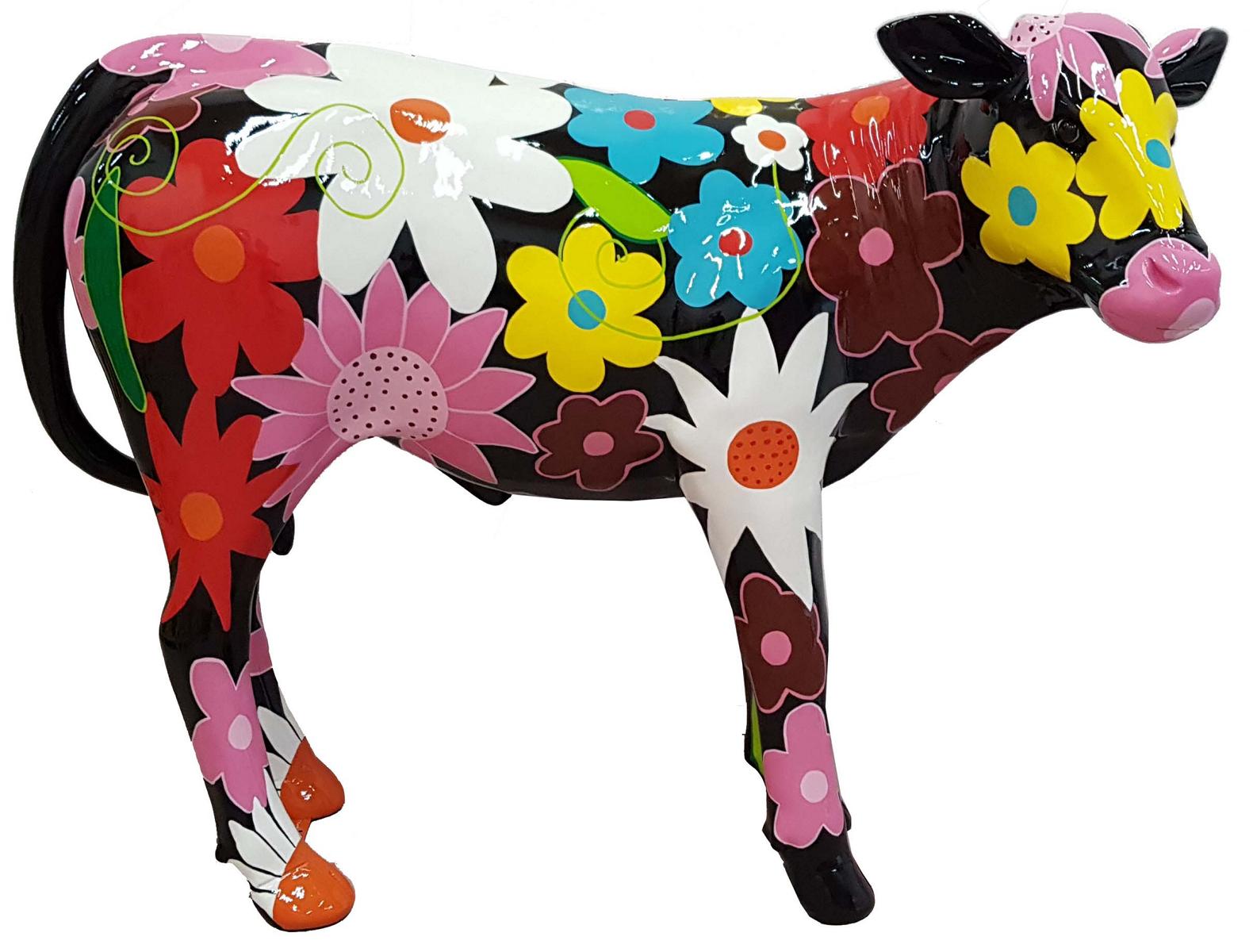 Designer Abstract Modern Figure Of A Cow Made of Plastic Decorative Garden Sculptures