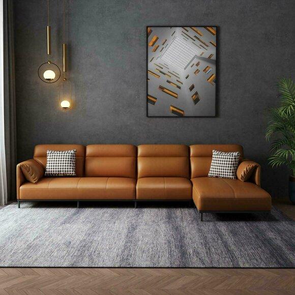 Living Room Leather Upholstery Design Corner Sofa Couch Sofa L Shape Living Landscape