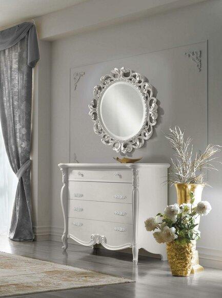 Classic bedroom chests of drawers 2 pieces. Set baroque rococo chest of drawers + mirror New