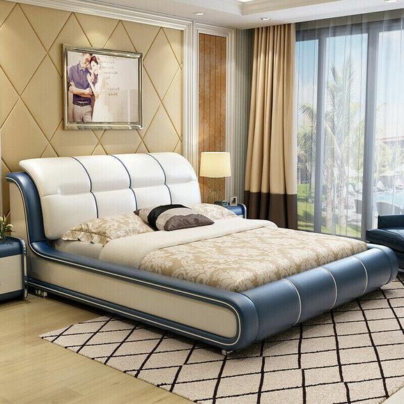 Design Bed Fabric Green Beds Bedroom Luxury Furniture Hotel Boxspring Double