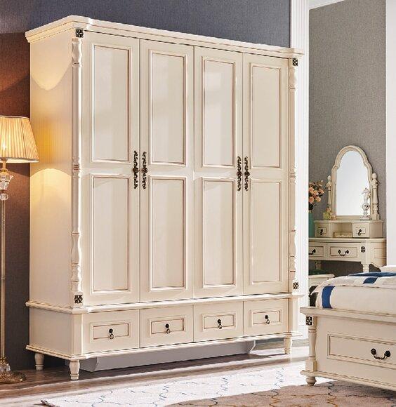 Closet Cabinet Baroque Style Wood Furniture Classic Bedroom Closets