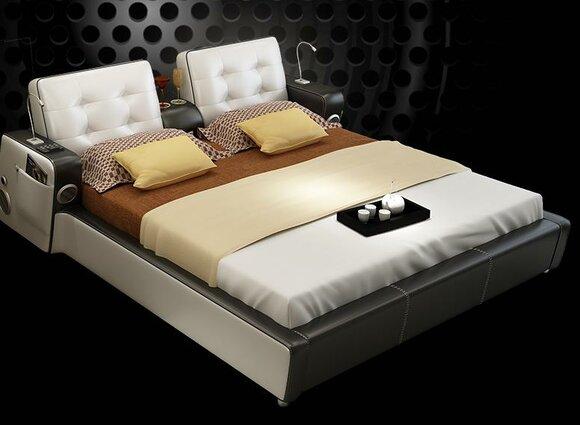 Bed Music System USB Beds Multifunction Luxury Furniture Bedroom Hotel Double