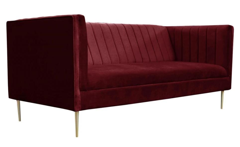 Bordaux red luxury couch upholstery sofa burgundy two seater sofas couches living room