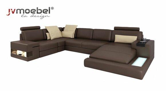 Design Corner Sofa U-form Bed Function Couch Textile Leather Sofas Sofa Bed Fabric New