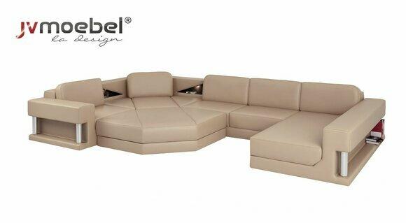 Corner Sofa Couch Upholstery Set Leather Sofas Corner Living Landscape U Shape xxl