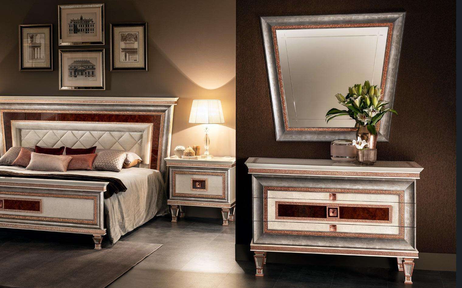 Elegant style furniture bedroom dresser cupboard Classic sideboard with mirror