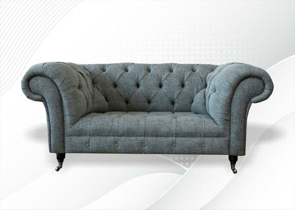 Chesterfield Design Luxury Upholstery Sofa Couch Seat Set Leather Textile Sofas