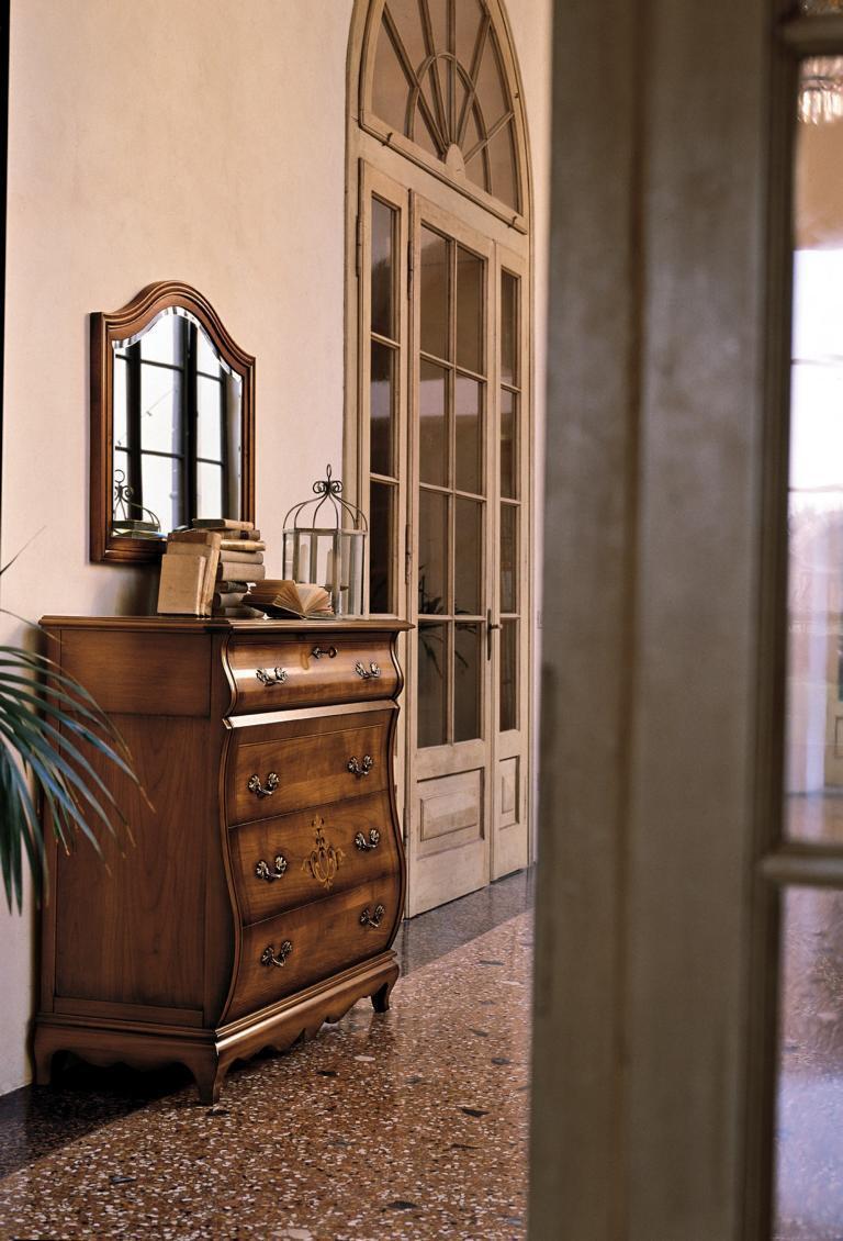 Chest of drawers sideboard cabinet wood chests of drawers Italian furniture solid mirror 2 pieces