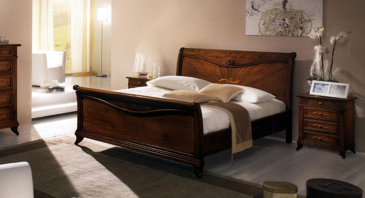 Double bedroom bed furniture wood design Vaccari giovanni beds solid