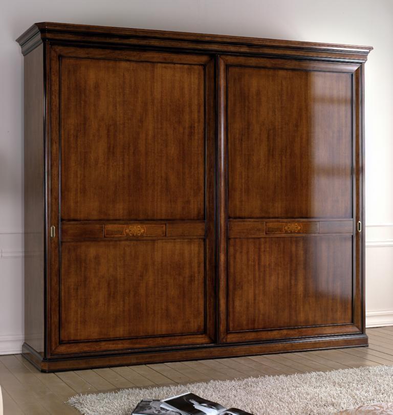 Real wood wardrobe wooden wardrobe closet solid bedroom furniture Italy