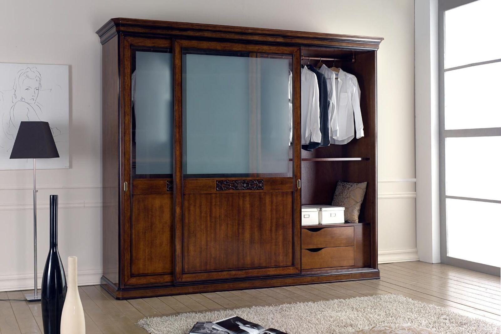 Wardrobe bedroom closet luxury Vaccari cav giovanni solid wood New