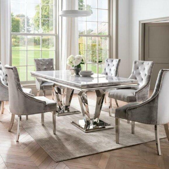 Dining Table Modern Dining Room Living Room Kitchen Tables Design Table Stainless Steel Metal