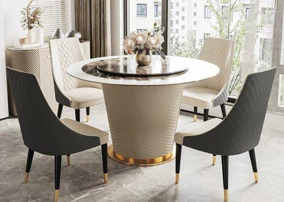 Marble Dining Table Modern Dining Room Living Room Kitchen Tables Design Table Round New