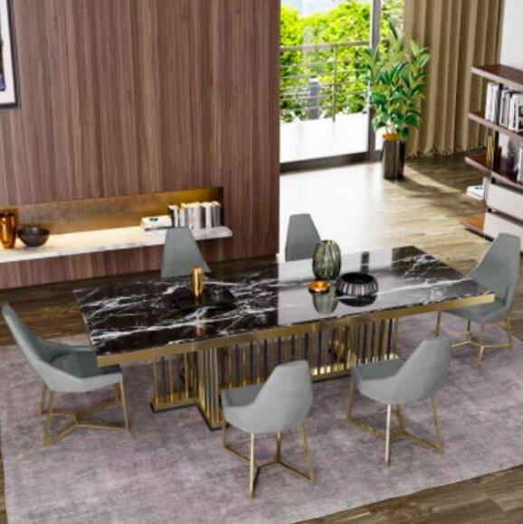 Furniture Table Tables Dining Room Design Kitchen Luxury Modern Marble Dining Table 90x160