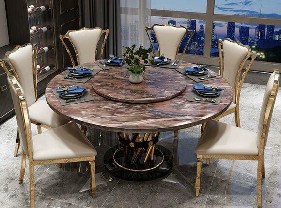 Marble Style Kitchen Modern Dining Table Tables Dining Room Luxury Furniture Design