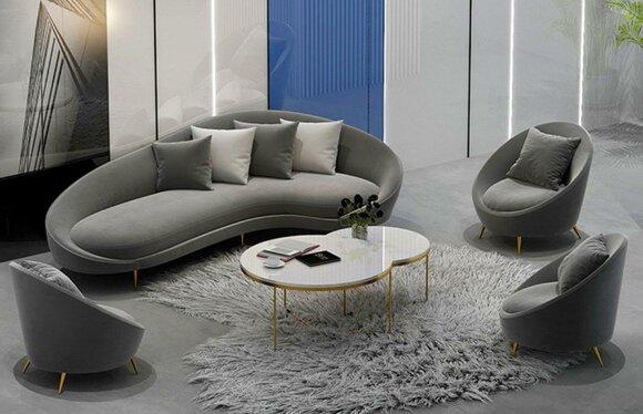 Corner Sofa L-form Velvet Sofa Living Landscape Relax Seat Design Couch Lounge Sofas