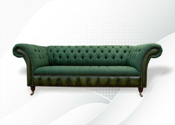 Chesterfield 3 Seater Dark Green Living Room Design Couches Upholstery Sofa Textile