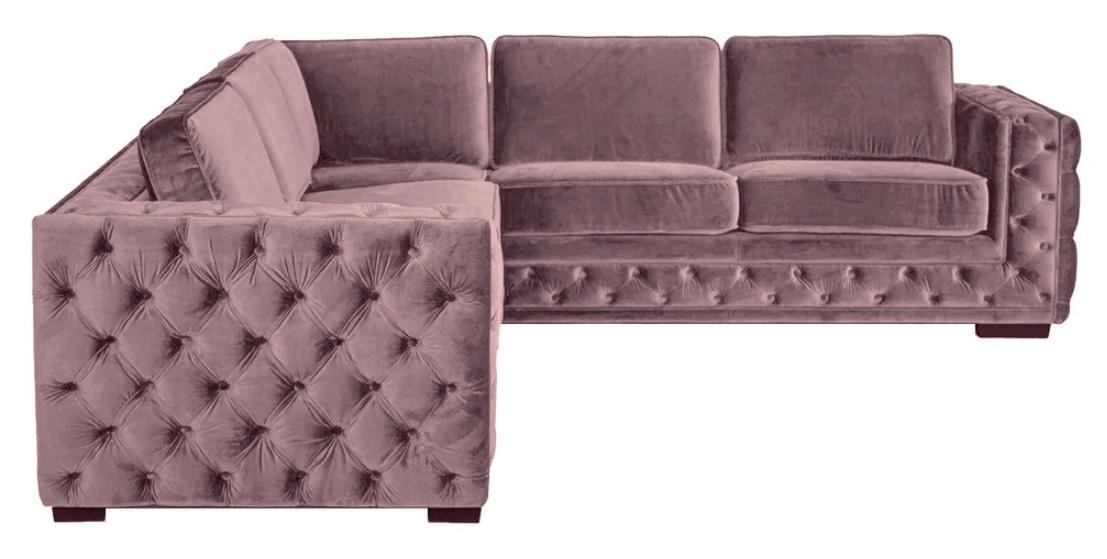 Corner Sofa Pink Velvet Living Landscape Couch Corner Set Upholstery Old Pink Furniture Design