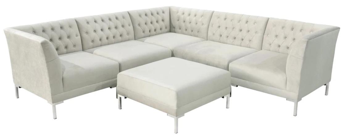 corner sofa beige chamgpaner white chesterfield couch textile luxury furniture corner set