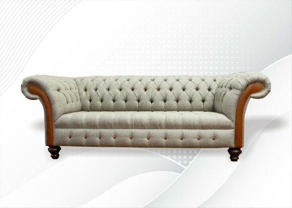 Chesterfield 3 Seater Beige Living Room Design Couches Upholstery Sofa Sofas Textile