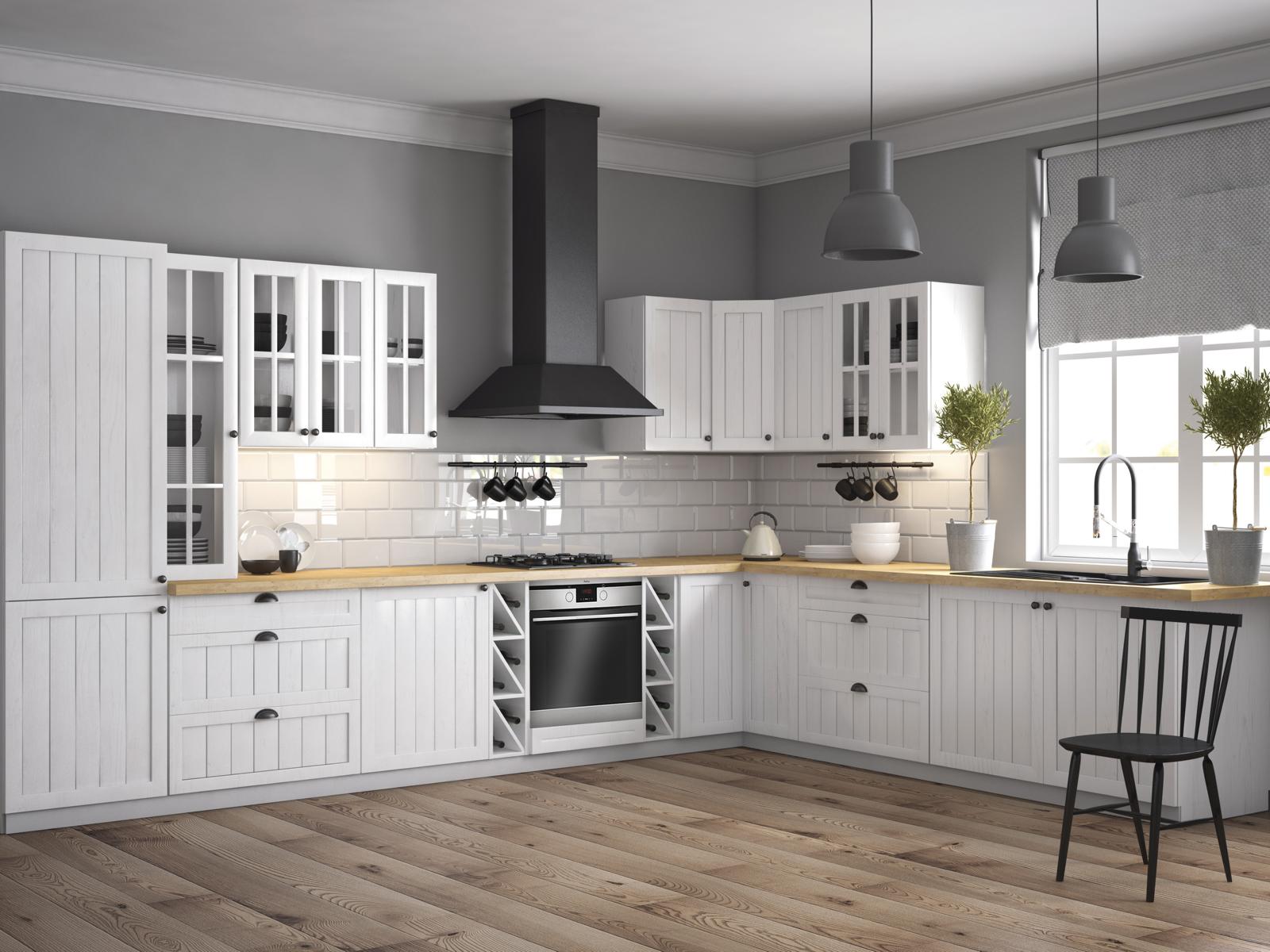 Country House Kitchen Row Cabinet Kitchen Base Cabinet Wall Cabinet Furniture Made to Measure