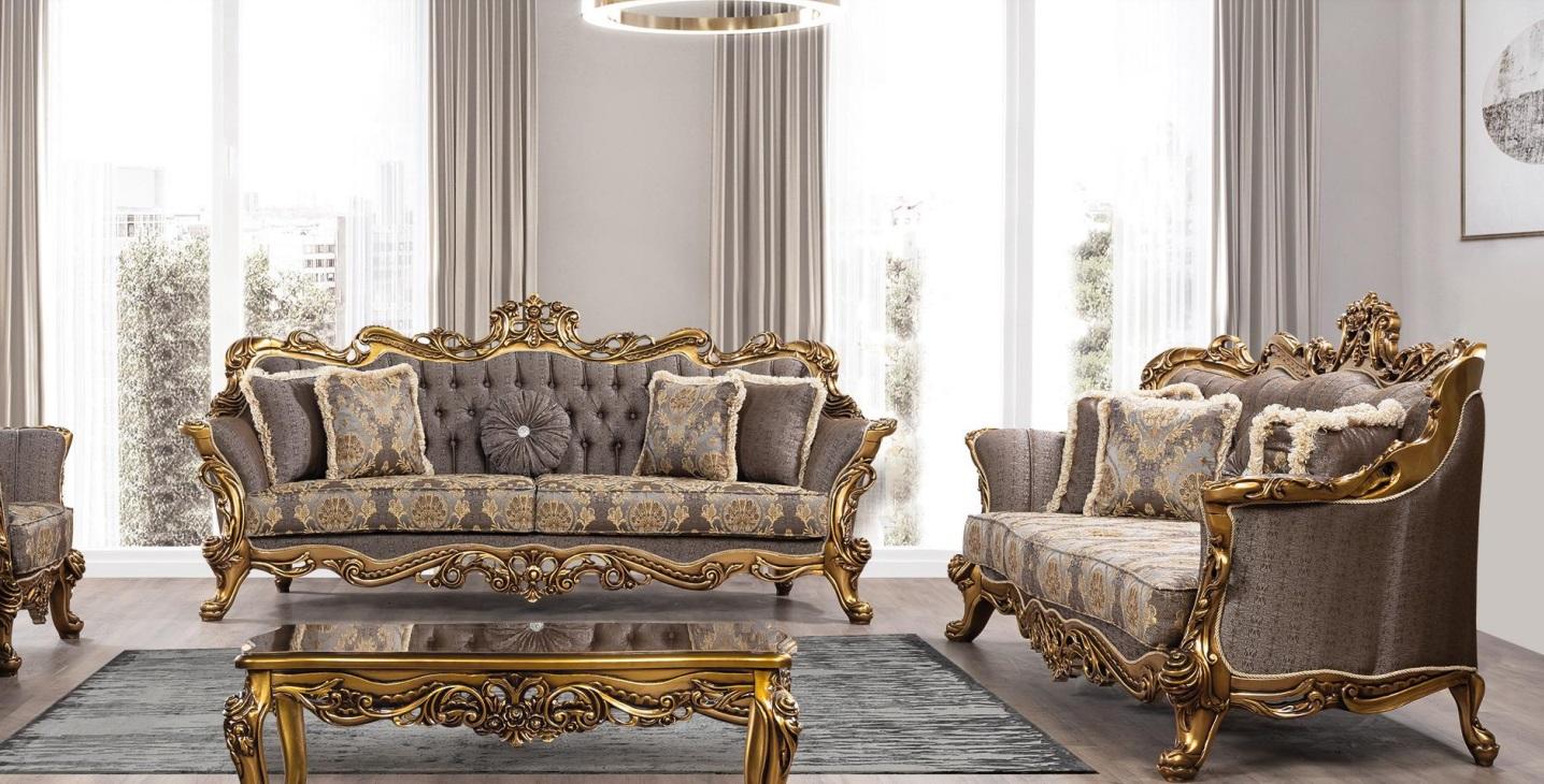 Set Sofa Set 3+3 Seater Sofas Baroque Set Luxury Baroque Living Room