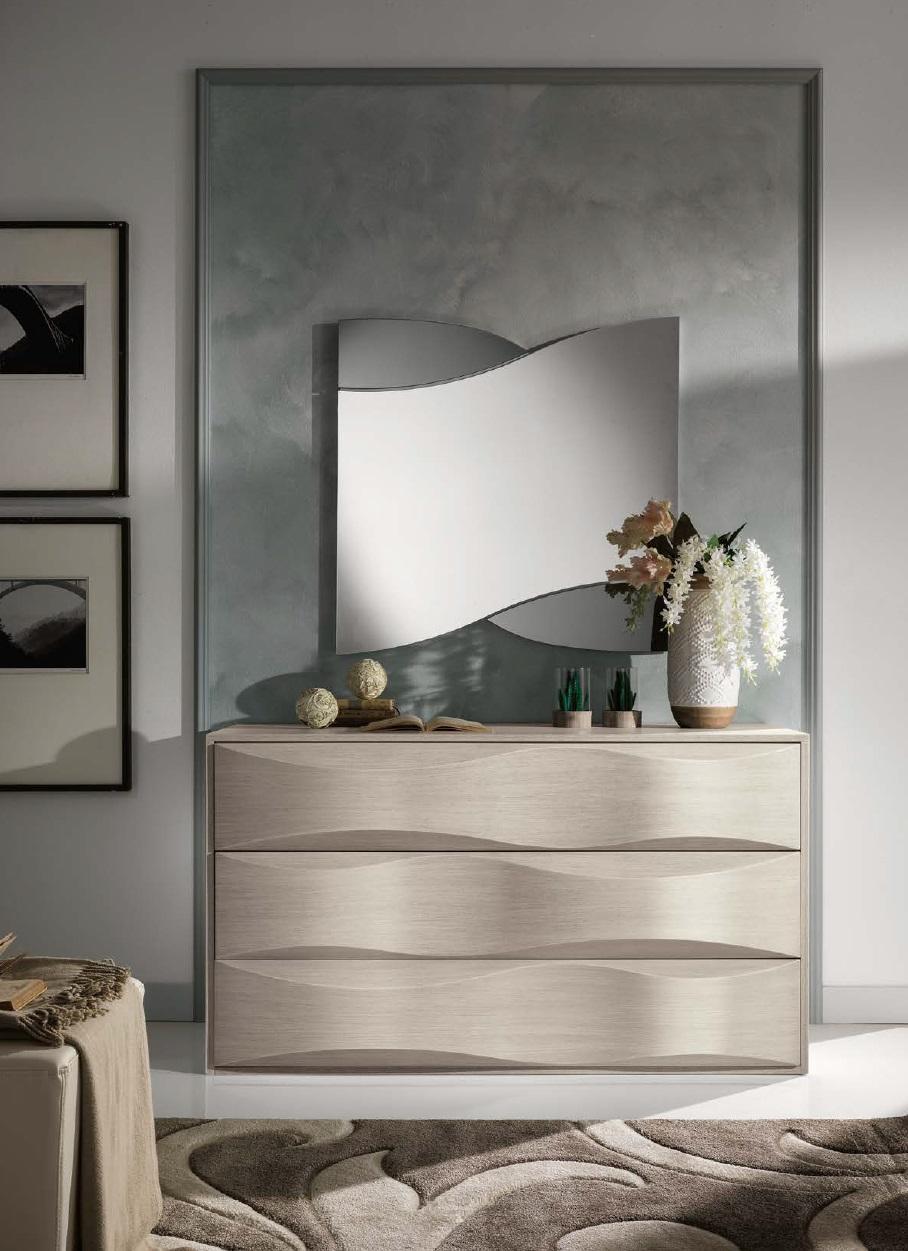 Set Chest of Drawers with Mirror Chests of Drawers Console Group Wooden Cupboard Bedroom Modern