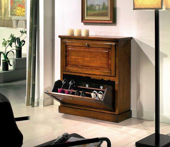 Shoe cabinet 2 compartment chest of drawers real wood furniture furniture closet shoe rack shelves new