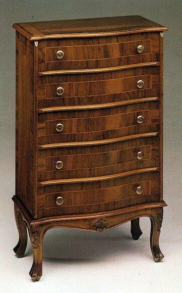 Modern chest of drawers in brown - 5 drawers bedroom cabinet versatile new