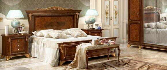 Luxury group set new bed 2x bedside table 3 piece bedroom set designer