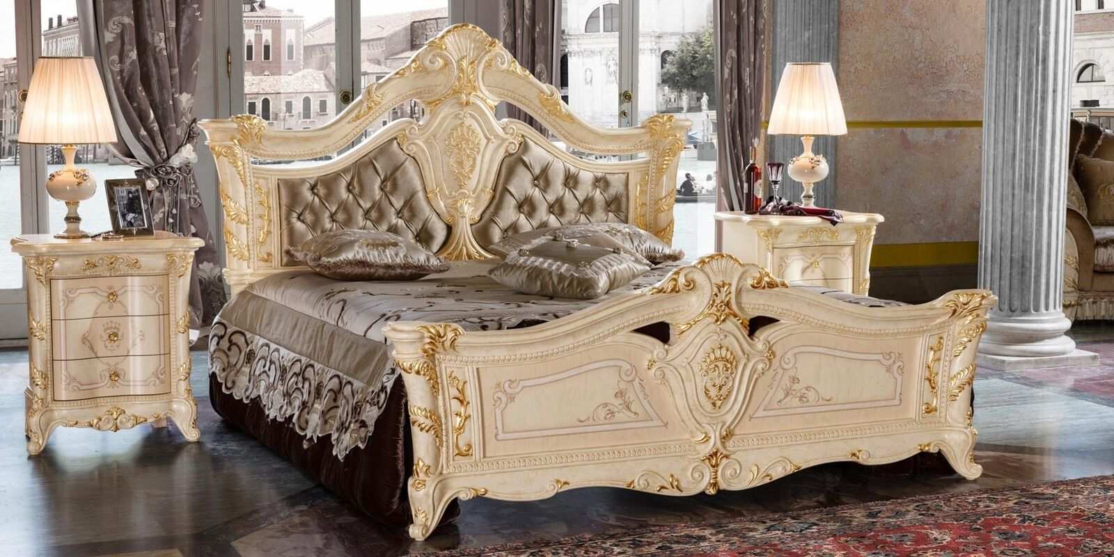 Design luxury double hotel beds new bedroom solid wood furniture bed upholstery