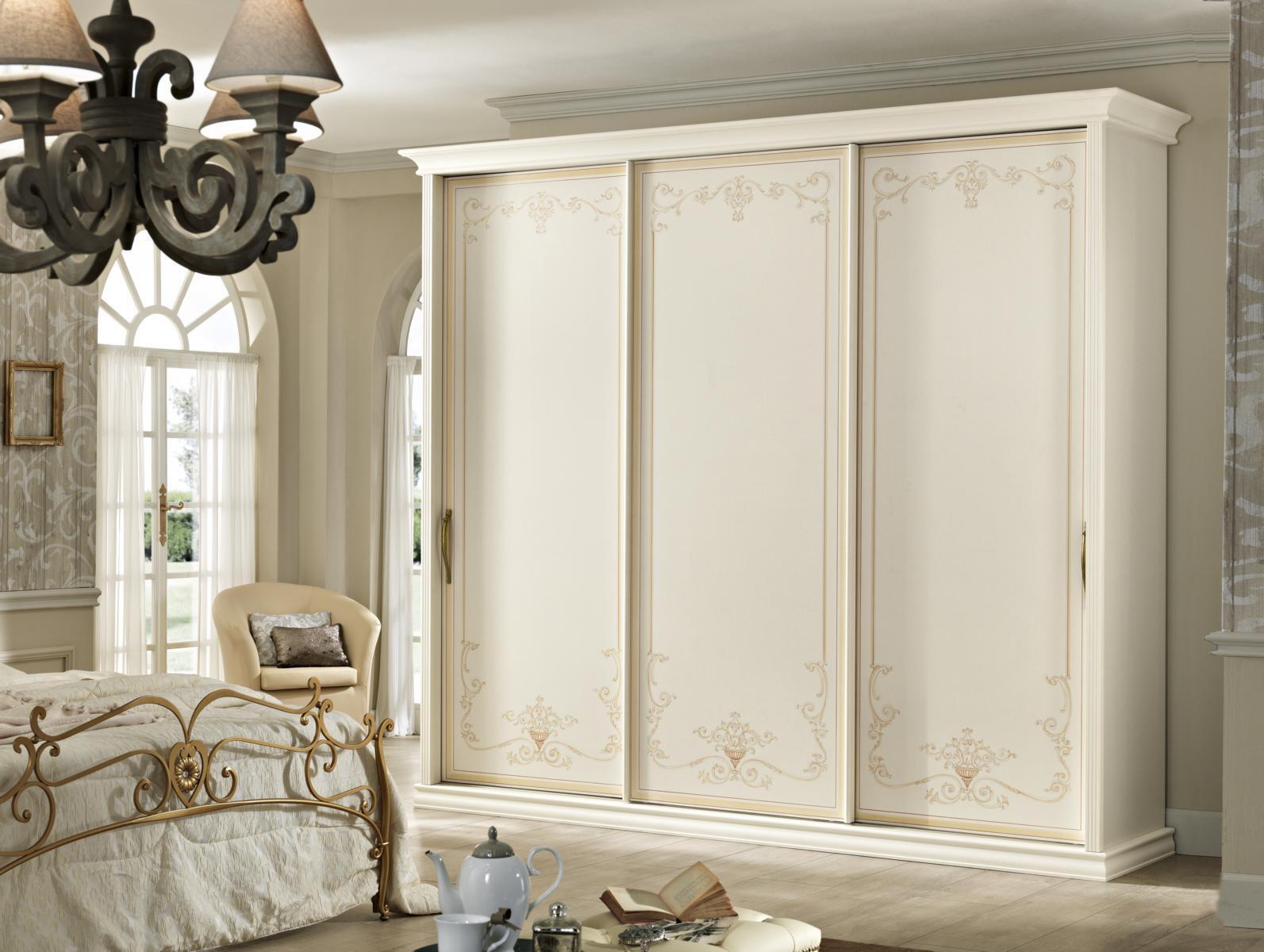 Sliding Doors Bedroom Wardrobe Closet Luxury Wood Closets Furniture White